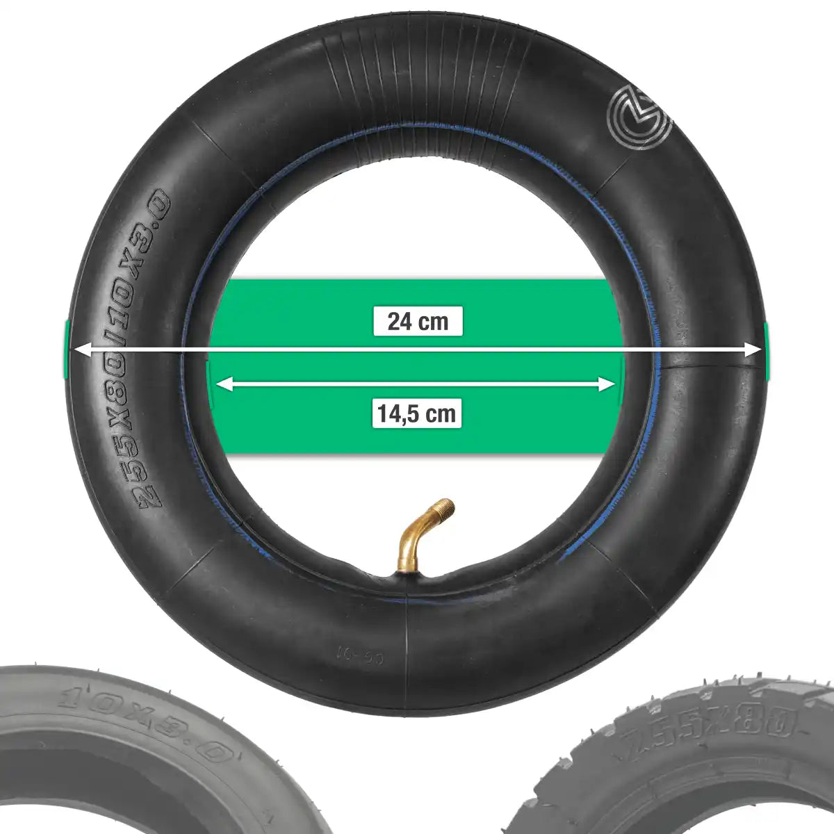 Chambre à air 10 x 3 valve 60 45