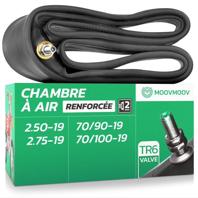 Chambre à air 2.50/2.75-19 renforcée valve droite (TR6)