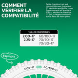 Chambre à air 2.00/2.25-17 valve droite (TR4)