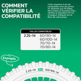 Chambre à air 2.25-14 valve droite (TR4)