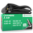 Chambre à air moto 16 pouces MoovMoov pour pneus de 110/80-16, 100/100-16, 120/70-16, 3.50-16 et 4.00-16, valve TR4