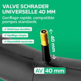 Valve Schrader 40 mm de la chambre à air 29 pouces MoovMoov