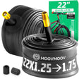 Chambre à air 22 pouces MoovMoov pour pneus de 22x1 1/4 à 22x1 3/4, valve Schrader 40 mm