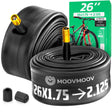 Chambre à air 26 pouces MoovMoov pour pneus de 26x1.75 à 26x2.125, valve Schrader 40 mm