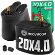 Chambre à air 20x4.0 Fatbike MoovMoov pour pneus Fatbike 20x4.0, valve Schrader 33 mm