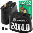 Chambre à air 24x4.0 Fatbike MoovMoov pour pneus Fatbike 24x4.0, valve Schrader