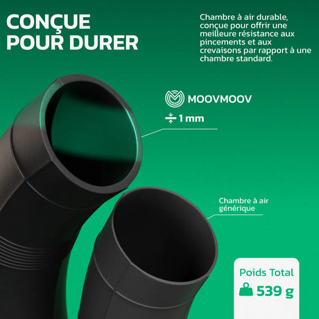 Chambre à air 18 pouces en caoutchouc butyle renforcé MoovMoov