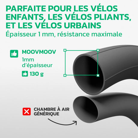 Chambre à air 22 pouces en caoutchouc butyle renforcé MoovMoov