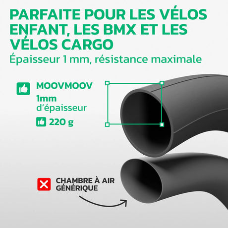 Chambre à air 24 pouces en caoutchouc butyle renforcé MoovMoov