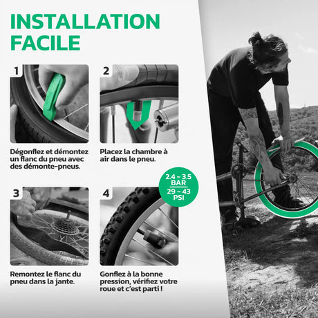 Guide d'installation de la chambre à air 20 pouces MoovMoov
