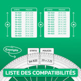 Tableau de correspondance ETRTO / pouces – chambre à air 29 pouces MoovMoov