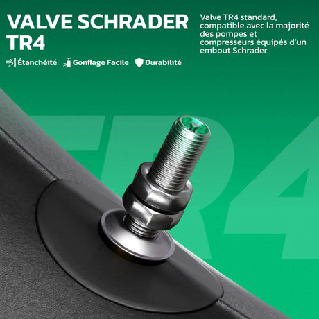 Valve Schrader TR4 de la chambre à air 18 pouces MoovMoov