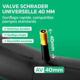Valve Schrader 40 mm de la chambre à air 26 pouces MoovMoov